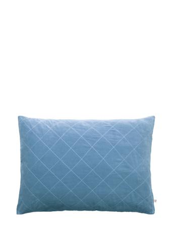 Velvet Quilt Emb, Cushion 50X70 Cm Blue Rosemunde