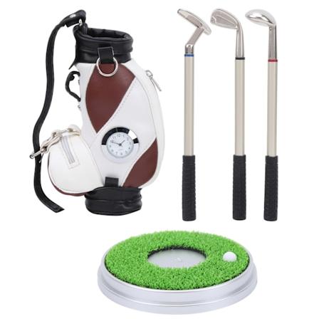 Ty p yt golf-kyn setti 3 kuulak rkikyn ja mini-laukku Sinkkiseosgolf-kyn laukku pohjalla Ruskea Valkoinen