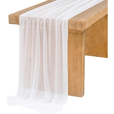 Bordløpertekstiler og duk 75x300cm – Hvit