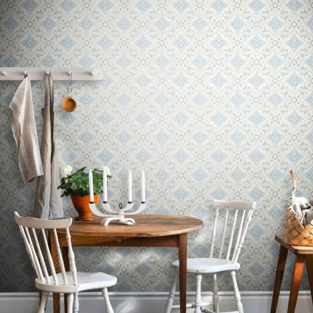 Duro Tapet, Dahlströmskagården 686-02 Gammalsvenska QuickUp, L, Blå, Färg & tapeter