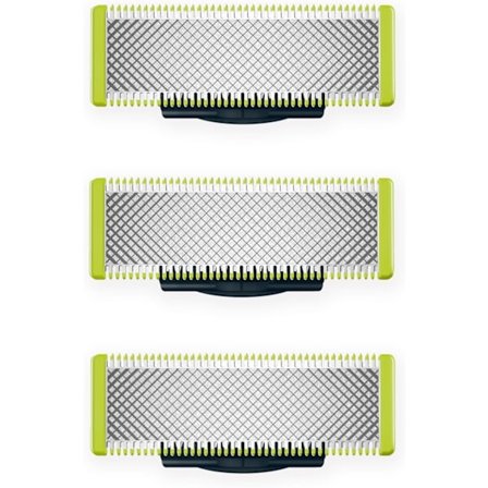 Philips Alkuperäinen vaihtoterä, OneBlade-sähköhöylään ja -trimmeriin, kestävää ruostumatonta terästä, rajaa ja ajelee, 3 kpl, malli QP230/50