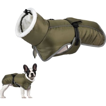 Hundegenser - Vanntett vinterfrakk til hund - Vindtett hundejakke - Størrelse L