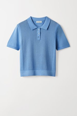 Soft Goat - Crochet Top - L - Marina Blue