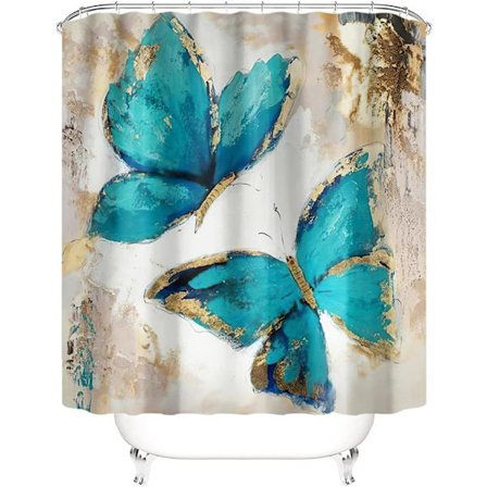 3D Bruseforhæng 180 x 180cm Vandafvisende Butterfly Polyester