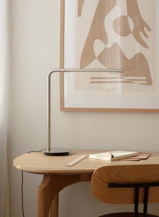 Omni bordlampe - børstet stål