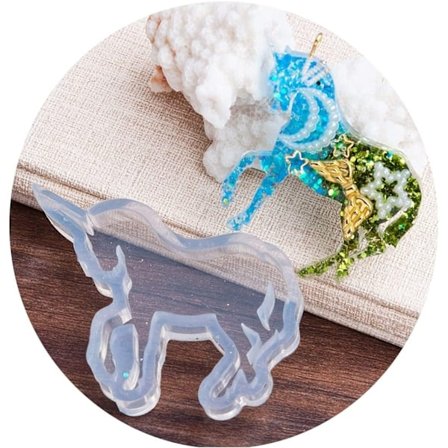 Unicorn Häst Enhörning Silikonform Chokladform