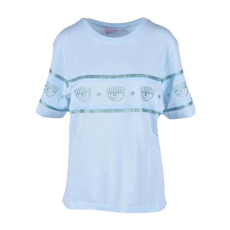 Chiara Ferragni Collection, Women Light Blue T-Shirt Blauw, Dames, Maat:S