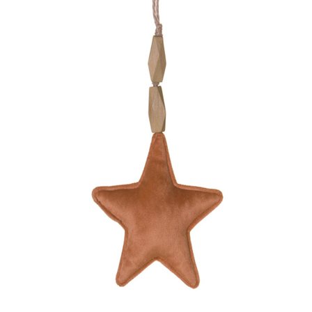 Stjärnhängare i terracotta-sammet 15 cm