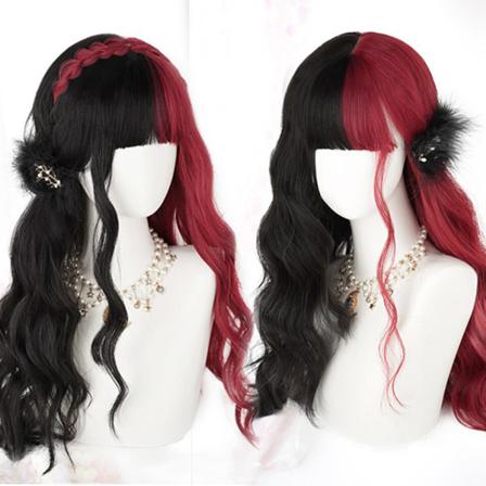 Kort Bob Peruk Med Bangs Syntetperuker För Dam Ombre Svart Re