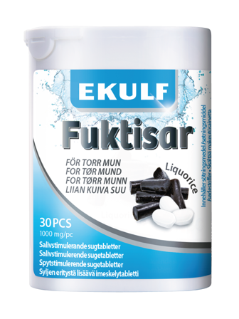 Ekulf Fuktisar Liquorice, 30 stk.