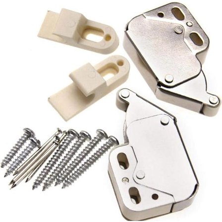 Möbellås, skåp, fjäderlås, snäpplås, snäpplås 2 stycken, MINI LÅS