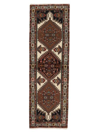 Persischer Ardebil Teppich 69X213 Läufer Schwarz/Braun (Wolle, Persien/Iran)