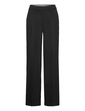 Wool Twill Pleated Straight Pant Black Calvin Klein