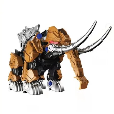 Simuleret mekanisk børns kreative dinosaur actionfigur elektrisk puslespil samlemodel legetøj(Gul mammut)