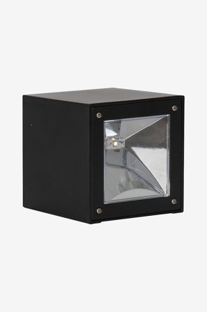 Star Trading - Aurinkokennoseinävalaisin Wally Cube - Musta - Aurinkokennovalaisimet - - Homeroom