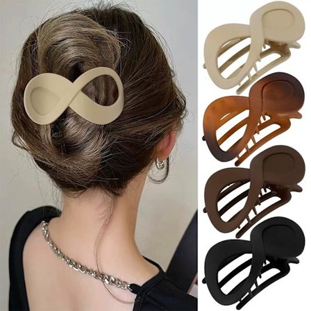 Hårklemmer med fransk grep, sett med 4 [YDE]