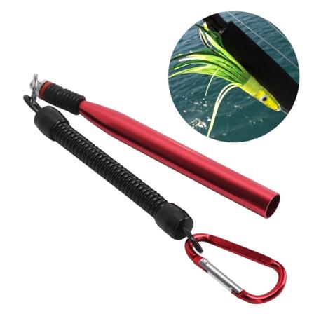 Alumiiniseos pehmeät syötit kalastustarvikkeet Wacky Worm Rig työkalu 100 O-renkaallaPunainen