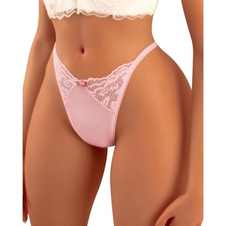 2025 Senaste Modell G-String Trosor för Kvinnor Sexiga Underkläder Stretch T-Rygg Spets Trosor A Rosa Large