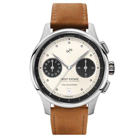 1934 Telechron | Surgical Steel, Off White & Black for Men - Wrist watches