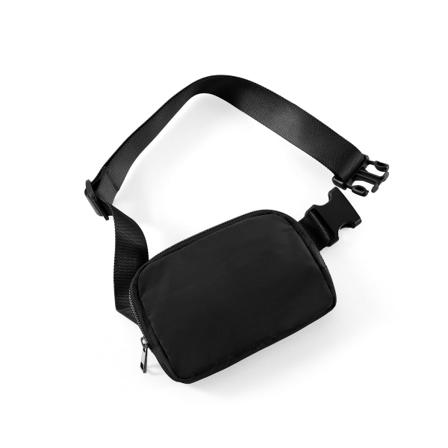 Unisex Mini Crossbody-laukku säädettävällä hihnalla, pieni olkalaukku, musta