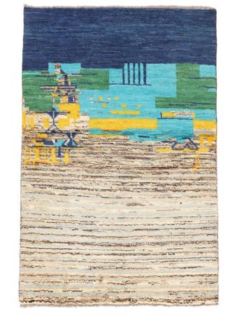 Mały Berber Colourful Dywan 93X139 Wełna