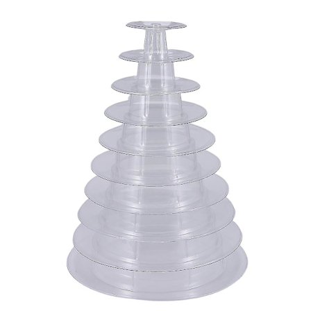 10-kerroksinen cupcake-telinepyöreä macaron-torniteline kirkas kakkunäyttöteline häihin syntymäpäivään