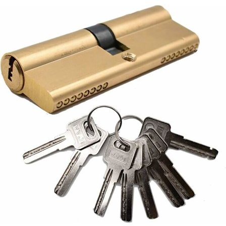 Cylinderlås, aftagelig cylinder 42,5/42,5 (85mm) 8 nøgler messingfinish høj sikkerhed anti-pick anti-bor anti-knock anti-krænkelse til Upvc