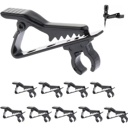 10 st slipsklämma avtagbar klämma mikrofon Lavalier mikrofon Mi