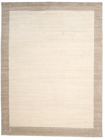 Uni Grand Handloom Frame Tapis - Blanc Naturel/Beige 300X400 Laine