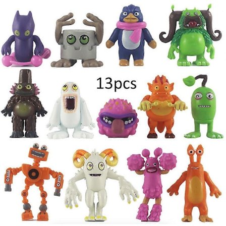 13 kpl/setti My Singing Monsters Minihahmosetti, Wubbox Noggin Toe Jammer -mallit Koristeet Pojille Tytöille Syntymäpäivälahja