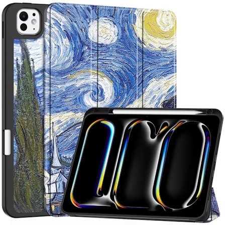 Till iPad Pro 11 (2024) Slim fit tri-fold fodral Pennfack - Painting