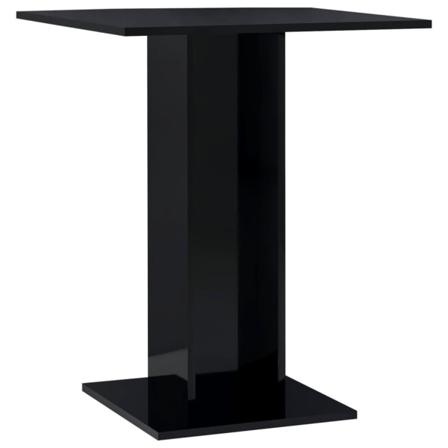 Vidaxl Bistrobord Svart Högglans 60x60x75 Cm Konstruerat Trä Svart