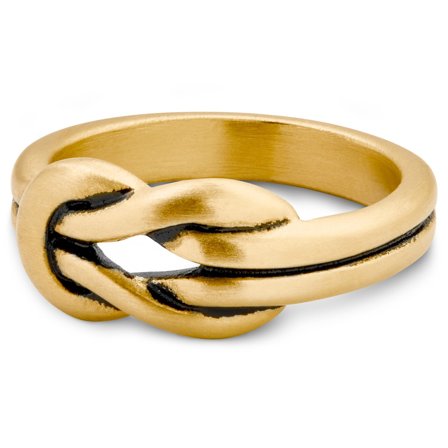 Evan Archer Gold-tone Hercules Knot Ring for Men - Steel rings