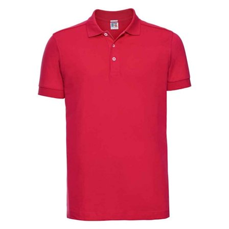 Russell Herr Pique Stretch Poloshirt 3XL Klassisk Röd