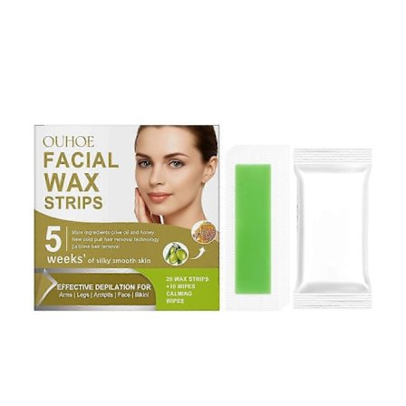 OUHOE hellävarainen kasvojen karvanpoistovahapaperi puhdistaa kasvojen ihon sileällä ja puhtaalla karvanpoistolla jättäen jälkeensä jäämiä. Se on 