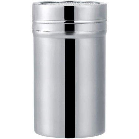 Mel og sukker salt shaker, rustfrit stål mel shaker, mel shaker rustfrit stål kakao pulver shaker chokolade glasur sukker shaker sigte L
