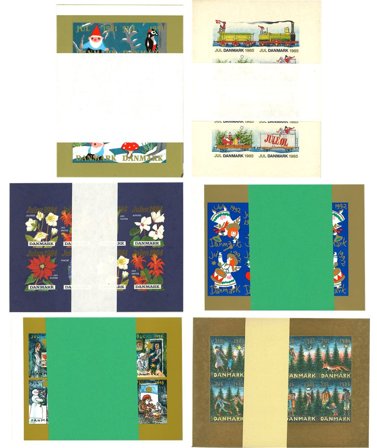 Danmark - julmärker - Miniskalatryk - 6 årgang
