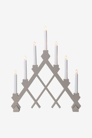 Star Trading - Lysestake Rut - Beige - Adventsstaker - Fra Homeroom