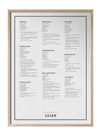 Kunskapstavlan Såser - Beige - 50X70