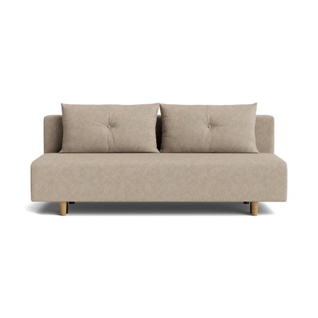 Houston 2-Sitzer-Schlafsofa, Stauraum, Neve Beige, minimalistisches Design, elegant und komfortabel mit Bettfunktion für Gäste, 85cm Tiefe