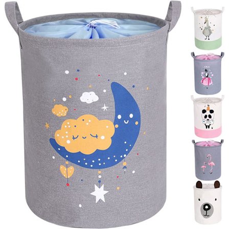 Korg med dragsko Tvättkorg Leksakskorg Barnrumskorg Stor Fällbar(stil 4)