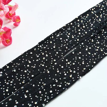 Kvinnors glittrande strassfisknät sexiga strumpbyxor med hög midja