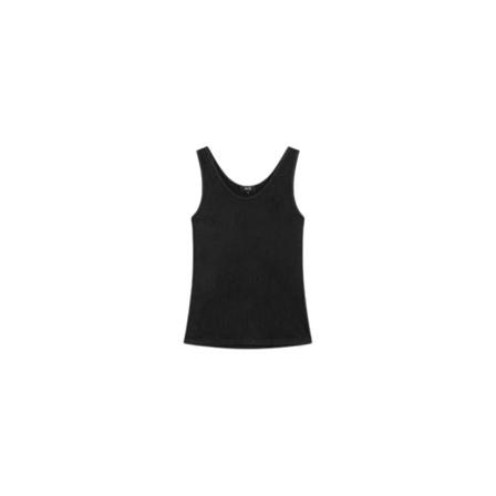 Alix The Label, Rib Tanktop Zwart, Dames, Maat:M,Katoen