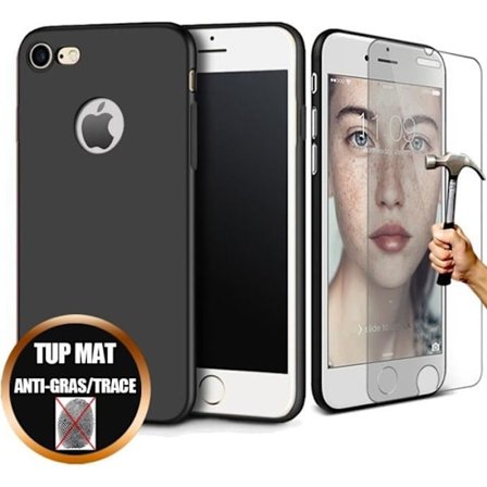 Skal och skärmskydd - Apple - iPhone 8 - Silikon TPU - Stötsäker - Matt finish