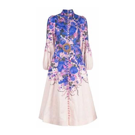 Zimmermann, Midi Dresses Fioletowy, Kobieta, Rozmiar: XS