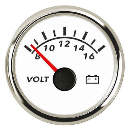 52mm Universal Spänningsmätare Volt Mätare Digi Voltmeter För Motorcykel Marin Båt Bil Lastbil 8-16v Vattentät Med Röd Bakgrundsbelysning