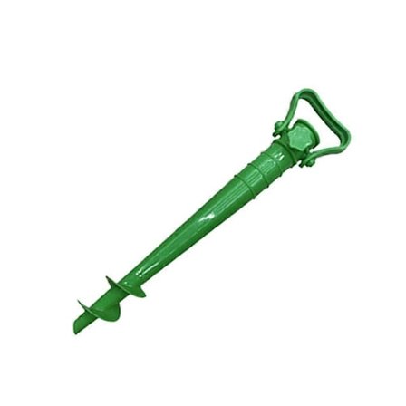 Justerbar Strandparasol Sand Jordanker Spyd Parasol Stræk Stand Holder til Fiskestang Sol Strand Have Terrasse (Grøn)