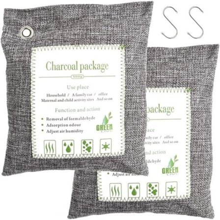 ENVEL Bambuskolsäck för luftfräschning, Avfuktare Bil 500G Naturlig