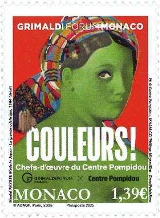 "Monaco - Udstillingen"Colours" - Postfrisk frimærke"