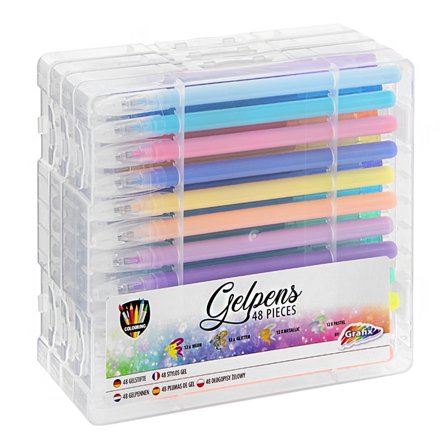 Grafix Stylos gel 48 pièces (Glitter/Neon/Metallic/Pastel)